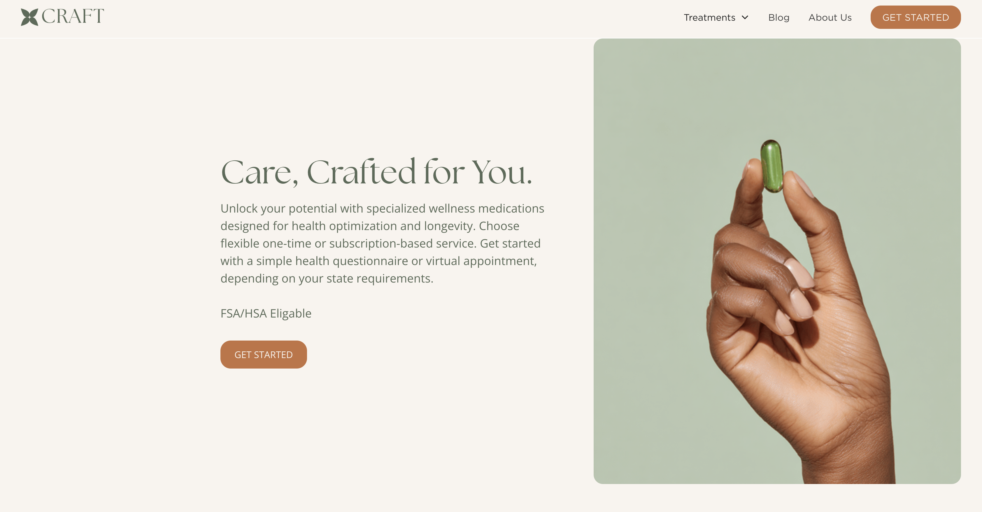 Craft Telemedicine website homepage