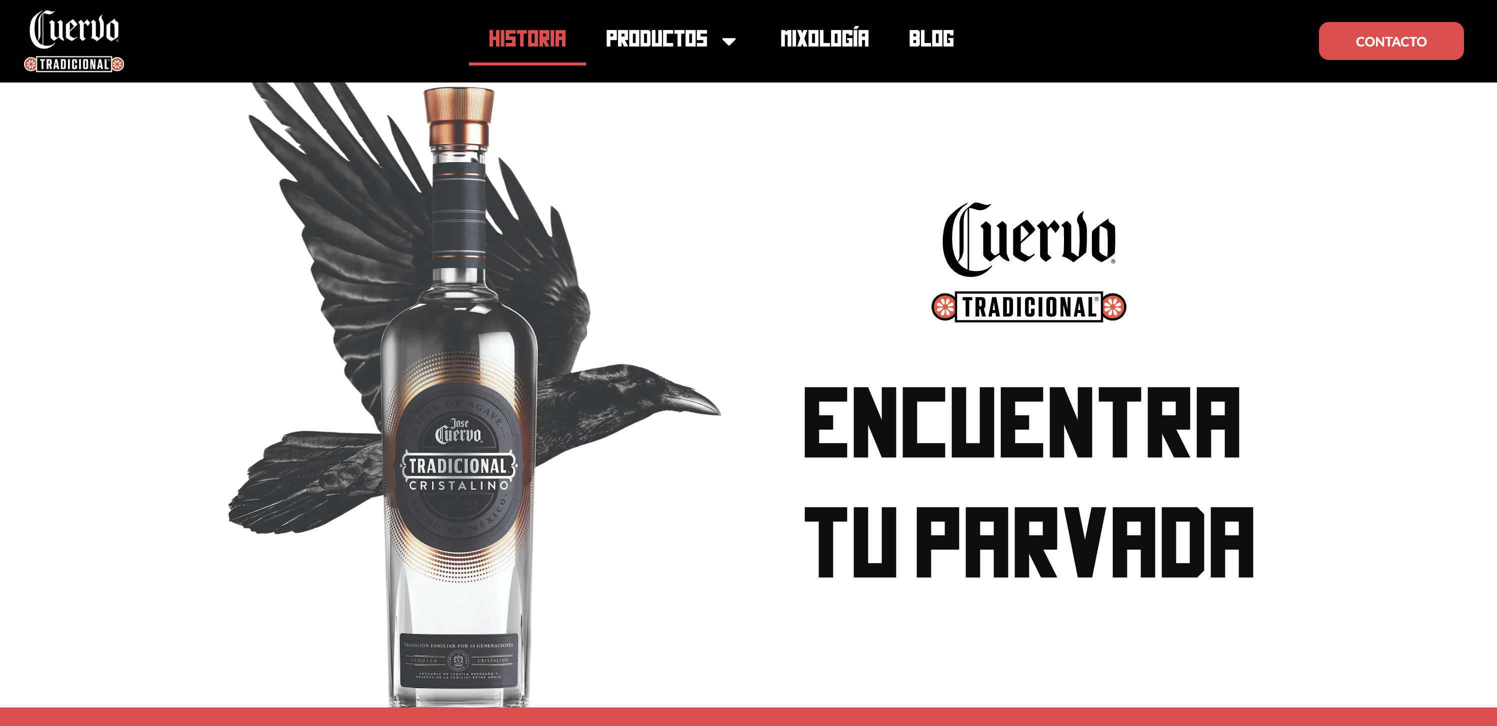 Jose Cuervo Tradicional website homepage