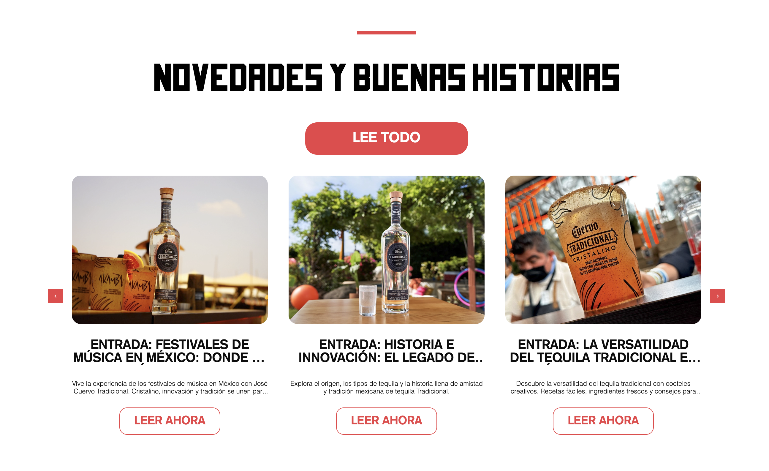 Jose Cuervo Tradicional blog section